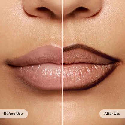 Laka Lip Liner - Smooth & Blendable Soft Matte Lip Contour Pencil for Shaping & Overlining Lips | Waterproof Formula, Oil-Cleanse Off, Long-Lasting Wear | #08 Burnt Brown (Deep Cocoa Brown)