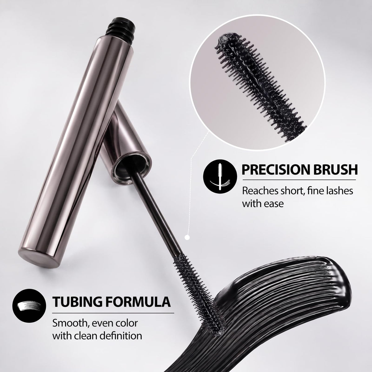 Erinde Black Tubing Mascara for Older Women 60 Plus, Black