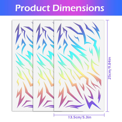 Fantasy Demon Mark Temporary Tattoos, 3 Sheets Waterproof Body Art Stickers for Kids & Adults, Party Favors & Birthday Decorations for Halloween, Cosplay, Festivals and Photo Shoots