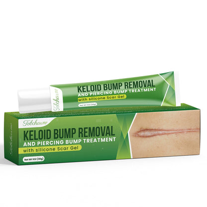 Tobcharm Advanced Keloid Bump Removal: Silicone Keloid Scar Removal Cream for Scars from Piercing, Surgical Marks, Acne, and Burns, Keloid Treatment for Ears, Face, and Body with Healing Formula 30g