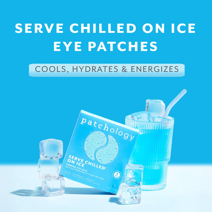 Patchology On Ice Cooling Blue Under Eye Patches For Puffy Eyes | 5 Pairs