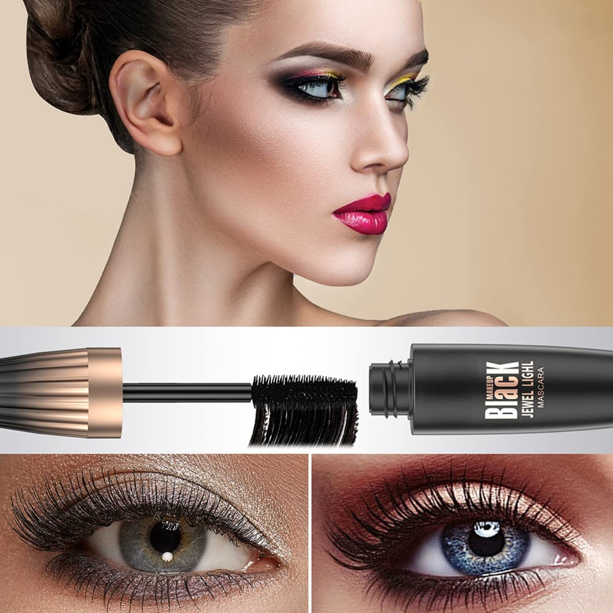 WOWCMy Amazing Lashes Mascara, 4D Silk Mascara For Older Women 60 Plus