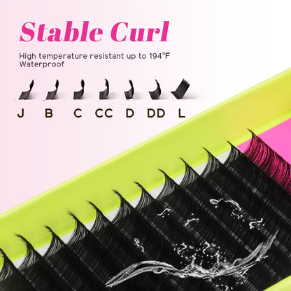 TDANCE Cashmere Volume Lash Extensions C CC D DD LD L B J M Curl 0.03-0.20 thickness 5-20mm, Super Matte Black Individual Eyelashes Tray, Professional Supplies for Lash Techs(0.03-CC,8-15mm)