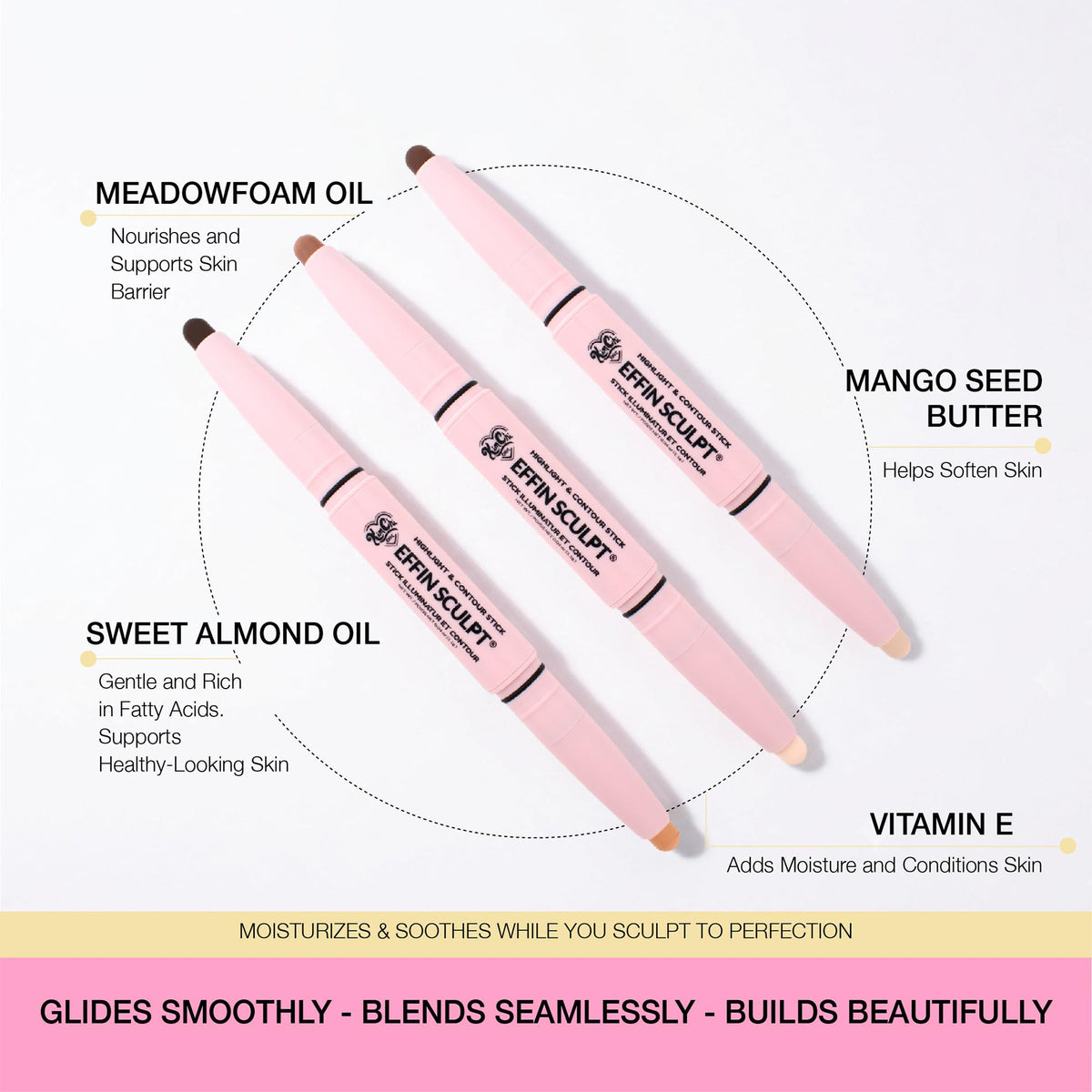 KimChiChic Beauty Effn Sculpt Dual-Ended Highlighter & Contour Stick Makeup
