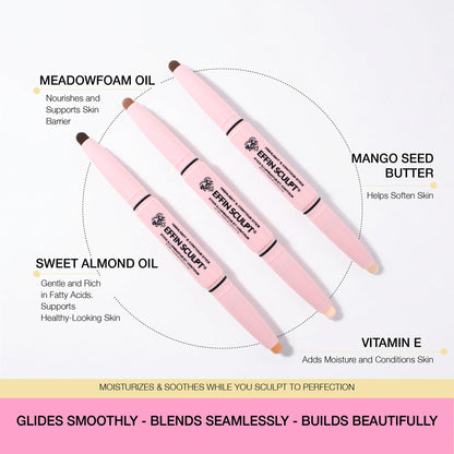 KimChiChic Beauty Effn Sculpt Dual-Ended Highlighter & Contour Stick Makeup