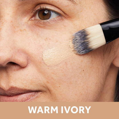 No7 Lift & Luminate Triple Action Serum Foundation - Warm Ivory Liquid Makeup with SPF 15 for Dewy, Glowy Base Radiant Mature Skin (30ml) 0.14 pounds