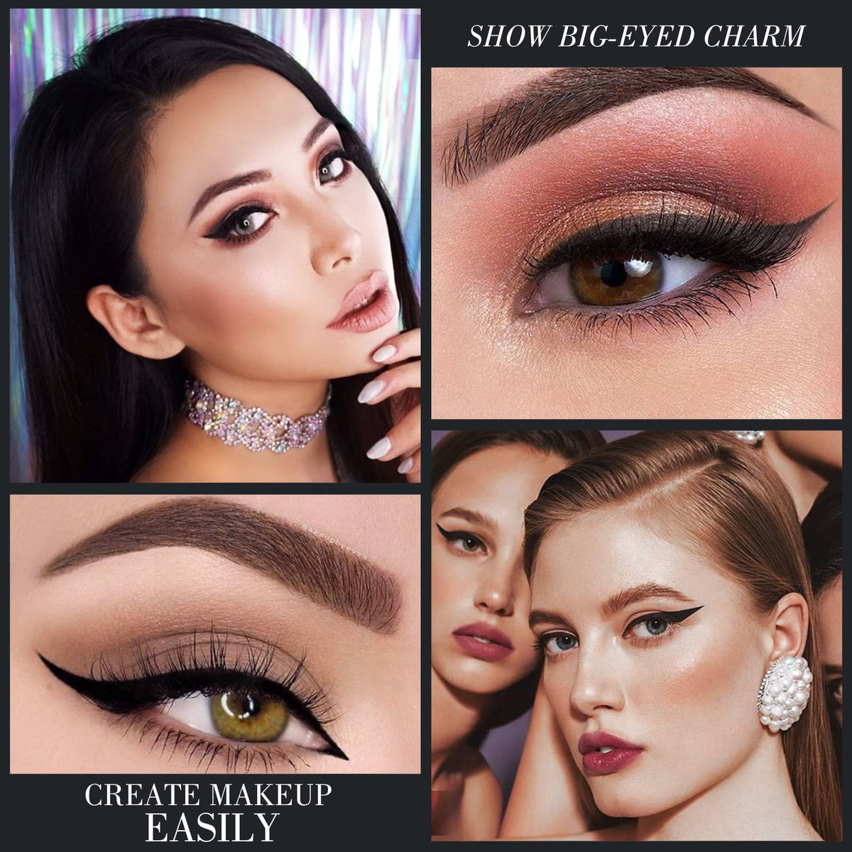 MISS ROSE M Gel Eyeliner, Black Eyeliner Pencils, delineador de ojos contra el agua, Easy to Use, Eye Makeup for Women (Black)