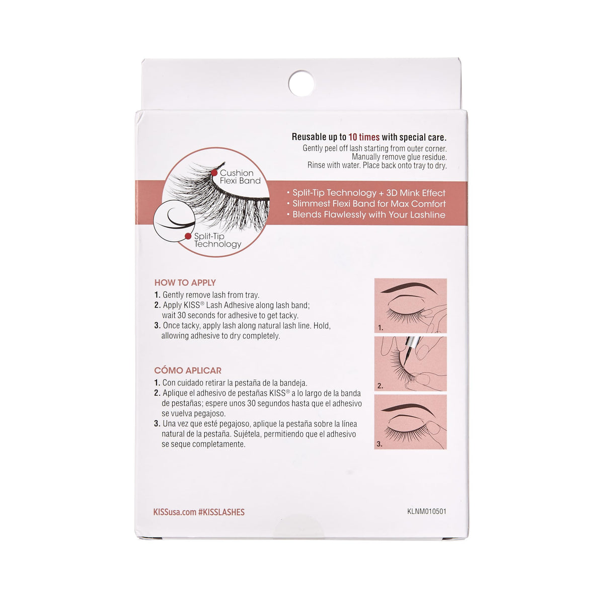 KISS Lash Couture Naked Drama Collection False Eyelashes Multipack 01 with Cushion Flexi Band, Style 'Ruffle', Full & Fluffy Volume, 4 Pairs Fake Eyelashes