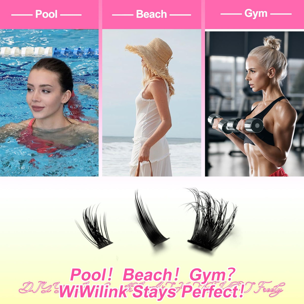WiWiLINK Fluffy Lash Clusters Kit Wispy 452Pcs Eyelash Clusters with Spikes 50D 60D 80D 100D Manga Cluster Eyelash Extensions Kit Volume Lash Extension 10-16mm False Eyelashes Kit