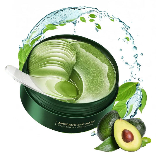 firstfly 60 Pcs Avocado Eye Mask, Under Eye Patches for Dark Circles and Puffiness, Moisturizing Nourishing Eye Treatment Mask, Improving Eye Skin Dryness, Fine Lines and Wrinkles