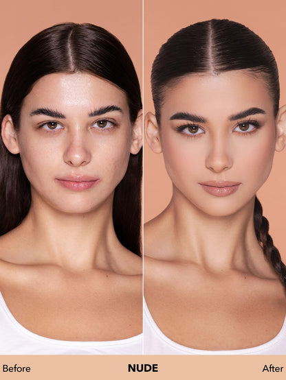 SHEGLAM Full Coverage Foundation Makeup Long Lasting Waterproof Matte Dewy Liquid Foundation - Nude