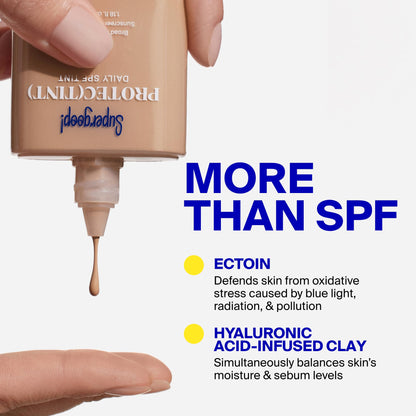 Supergoop! Protec(tint) Daily Skin Tint SPF 50 - 24N - Light, Buildable Coverage for Immediately Smooth, Even-Looking Skin - Natural Finish