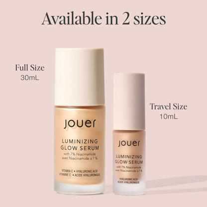 Jouer Luminizing Glow Drops Serum with 7% Niacinamide | Mix 2–3 Drops With Moisturizer or Foundation For A Summer Glow, Use With or Without Makeup, 1 fl oz