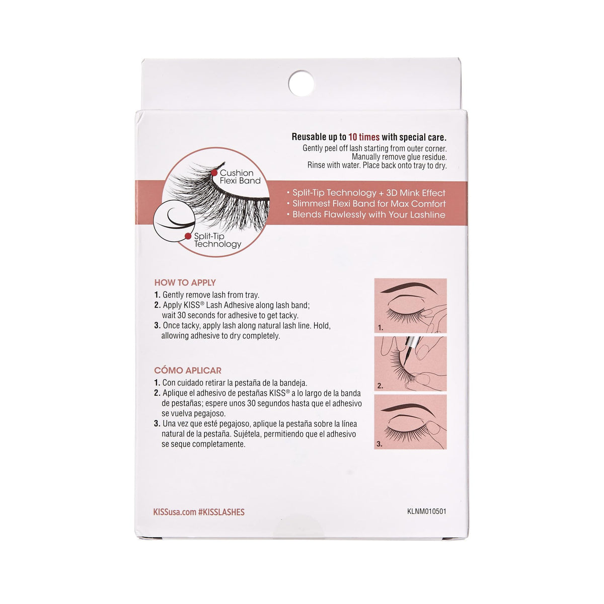 KISS Lash Couture Naked Drama Collection False Eyelashes Multipack 01 with Cushion Flexi Band, Style 'Ruffle', Full & Fluffy Volume, 4 Pairs Fake Eyelashes