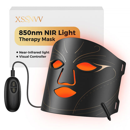 XSSNVV Red Light Therapy Mask for Face, 850nm NIR, Red & Blue LED Light