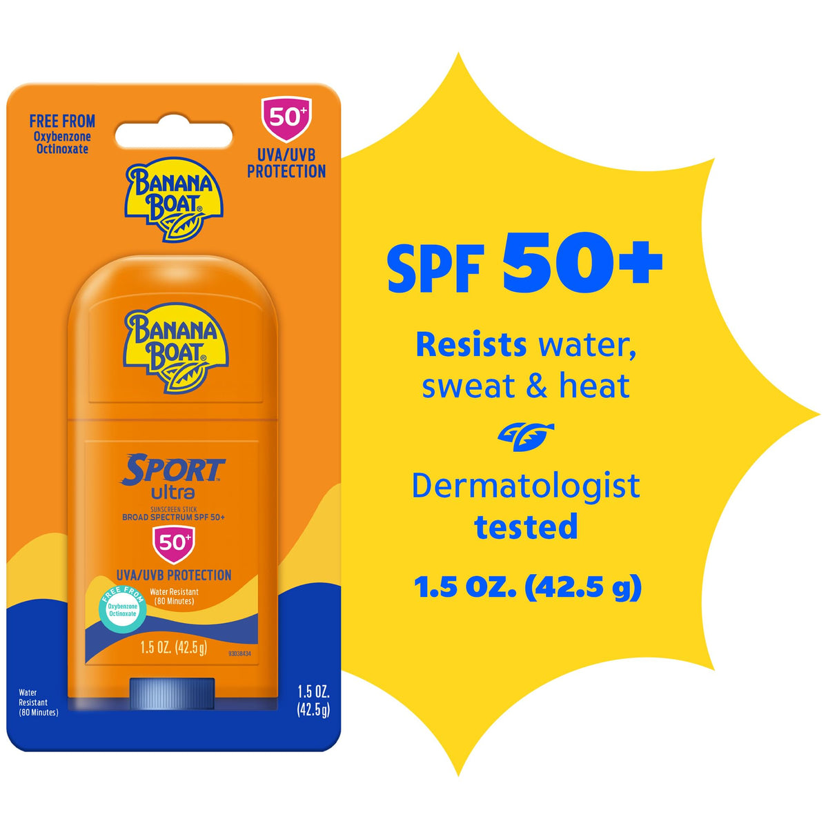 Banana Boat Sport SPF 50 Sunscreen Stick, 1.5 oz