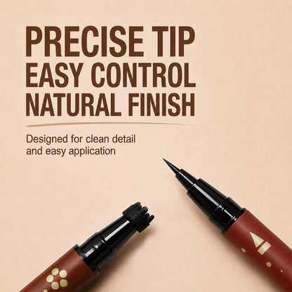 RELIEFGO 3-in-1 Freckle Pen with Stamp (Brown, （2 Pack）)