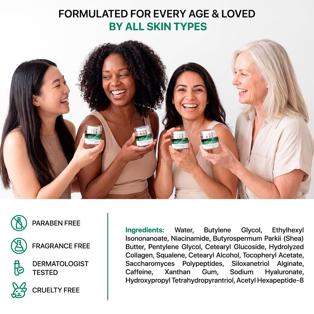 Under Eye Cream - Retinol, Caffeine & Niacinamide Care for Dark Circles