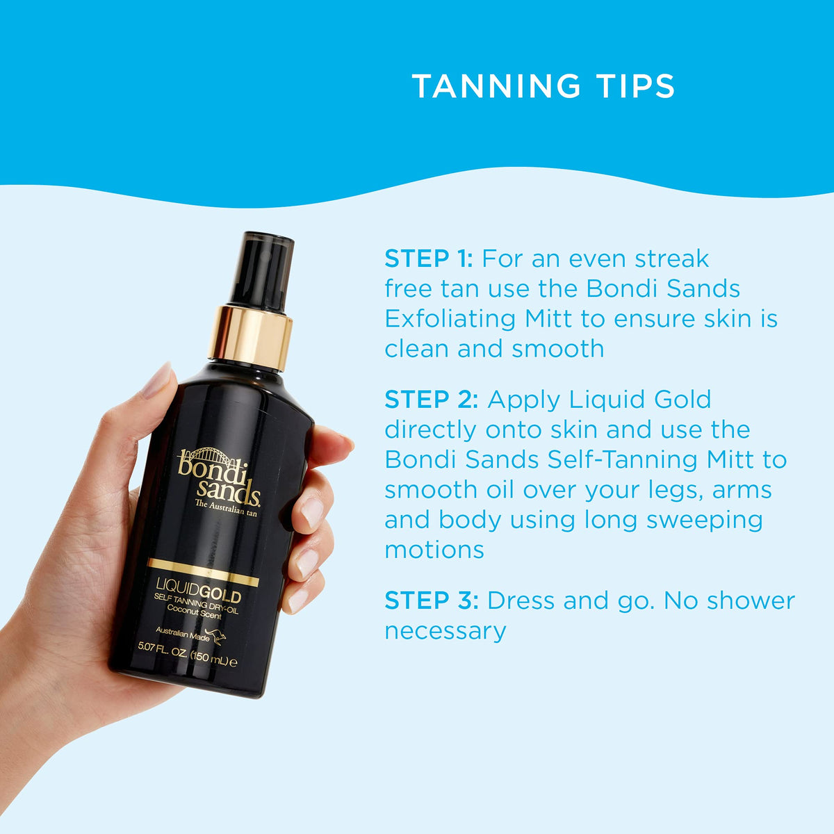 Bondi Sands Liquid Gold Self Tanning Dry Oil, 5.07 Fl Oz