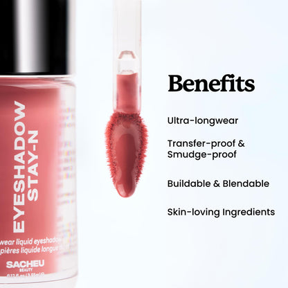 Sacheu Liquid Eyeshadow STAY-N, Buildable & Blendable, Shu-ggah