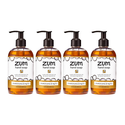Zum Hand Soap - Frankincense & Myrrh, 12 oz (4 Pack)
