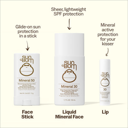 Sun Bum Mineral SPF 50 Face Stick Sunscreen - Travel Size, 0.45 oz