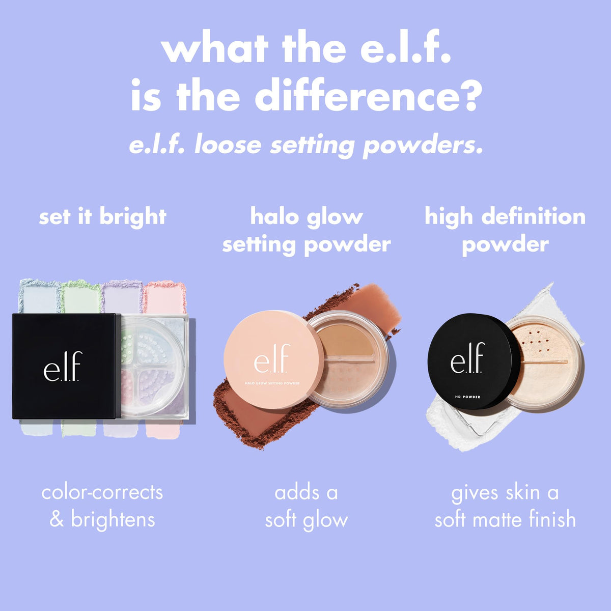 e.l.f. Set it Bright Powder Quad, Light-Medium