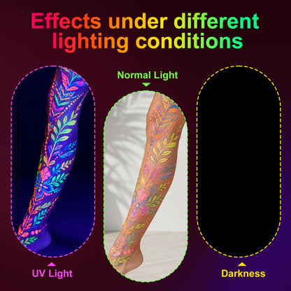 18 Pack Neon Face Body Paint, Glow in the Dark UV Body Face Paint for Skin