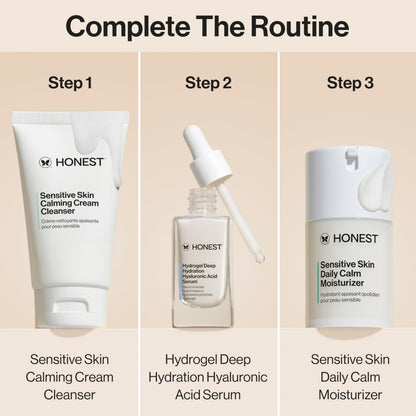 Honest Beauty Sensitive Skin Calming Cream Cleanser, Unscented, 4 fl oz
