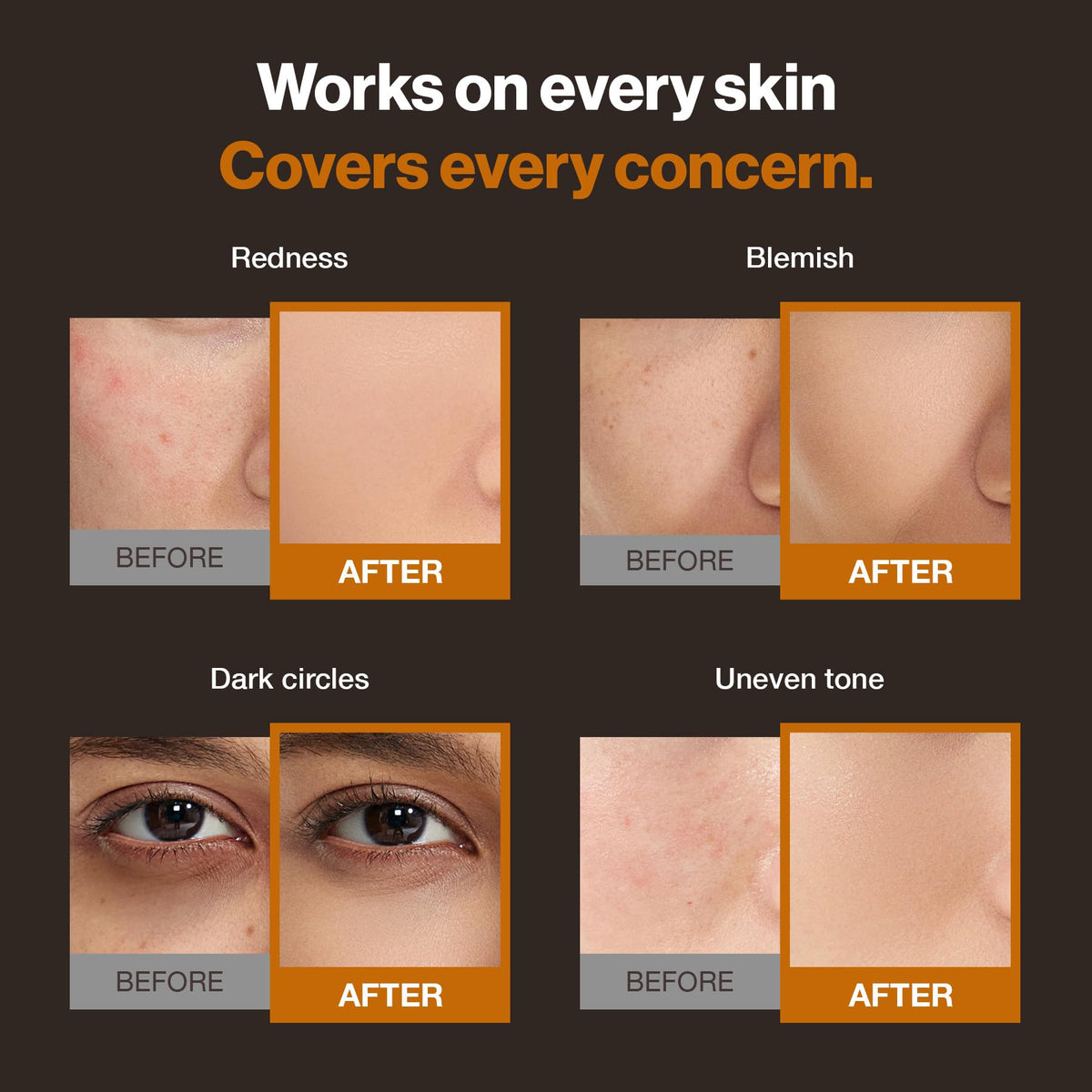 OBgE Natural Foundation Stick High Coverage with Brush #2 Beige, 0.49oz
