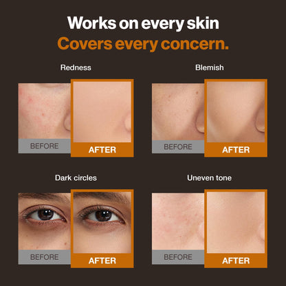 OBgE Natural Foundation Stick High Coverage with Brush #2 Beige, 0.49oz