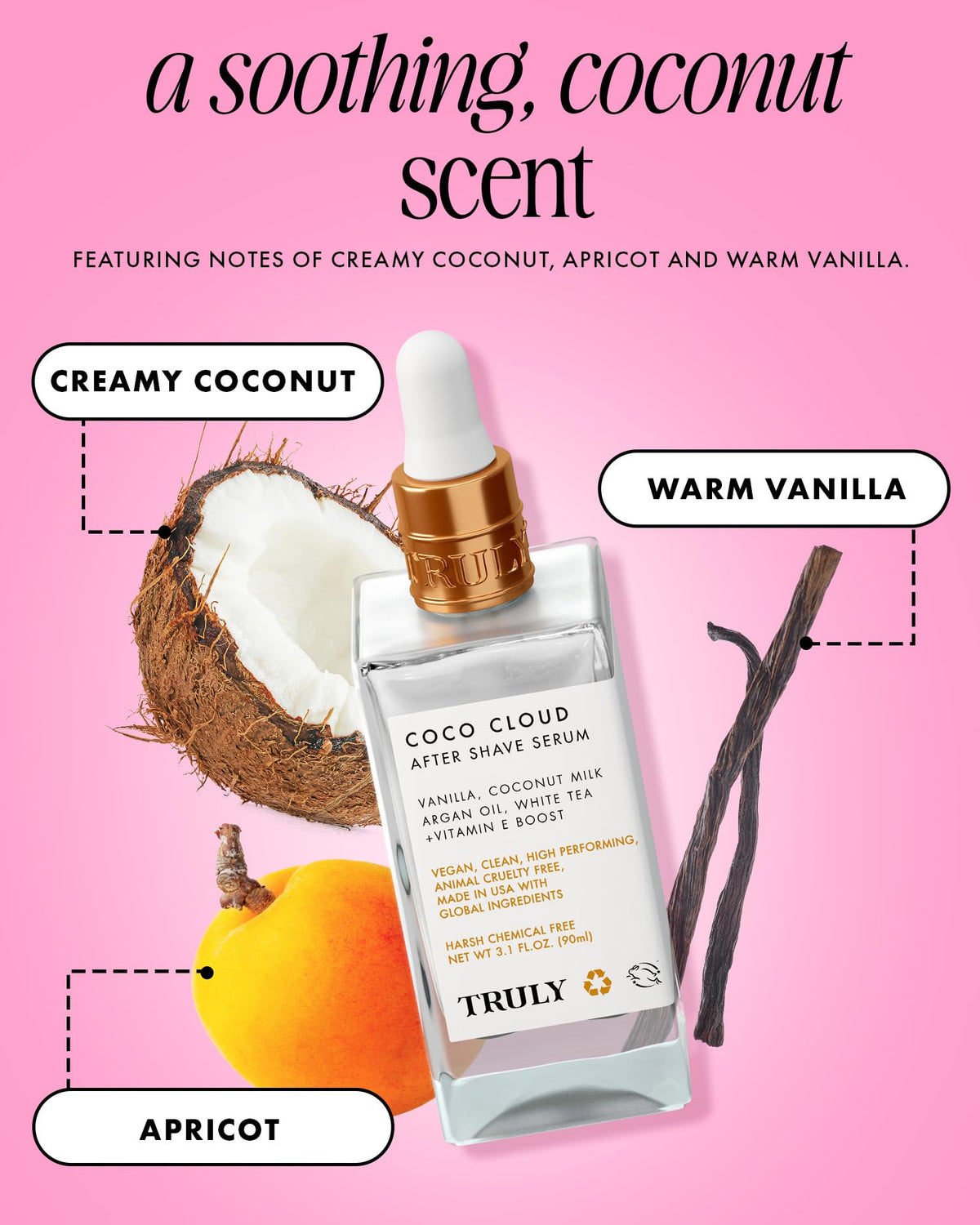 Truly Beauty Coco Cloud After Shave Serum | Post-Shave Treatment