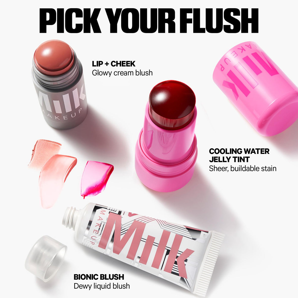 Milk Makeup Cooling Water Jelly Tint – Long-Lasting Sheer Lip + Cheek Stain with Firming Vegan Collagen + Hydrating Aloe – Transfer Proof, Buildable Lip Tint + Blush – Chill (Red), 0.17 oz