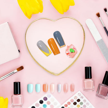 SUMAJU 2 Pack Heart Resin Nail Art Palette, Nail Art Painting