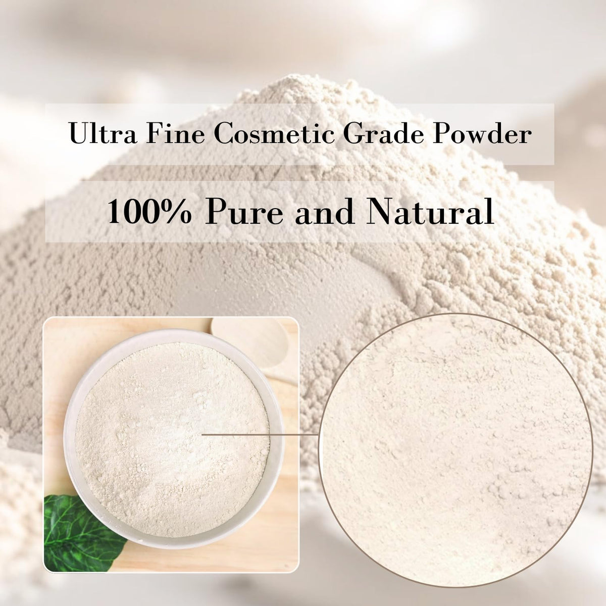 ClearLee Kaolin Clay Cosmetic Grade Powder - 100% Pure Natural Powder - Great For Skin Detox, Rejuvenation, and More - Heal Damaged Skin - DIY Clay Face Mask (8 oz)