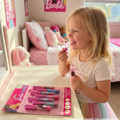 Barbie Lip Gloss Set, 7-Piece Plant-Based, Ages 3+