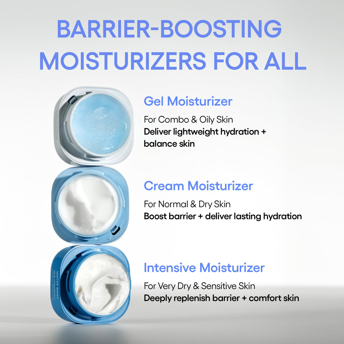 LANEIGE Water Bank Blue Hyaluronic Intensive Moisturizer: Hydrating Face Cream for Very Dry Skin with Squalane & Peptide for Skin Barrier Support, Dermatologist-Tested