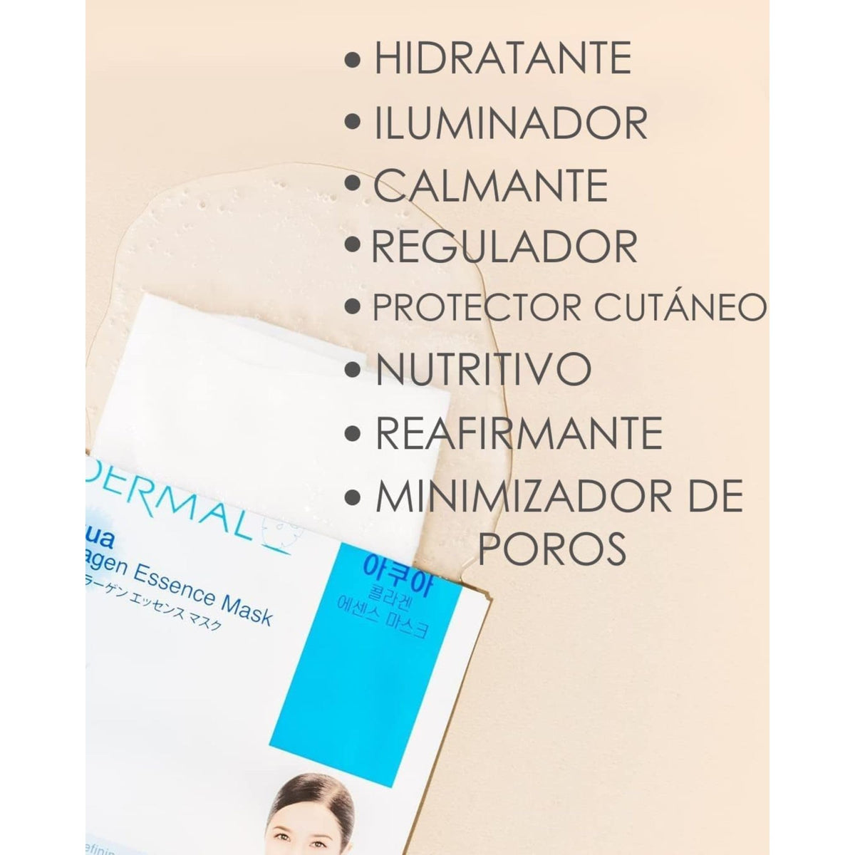 DERMAL 16 Collagen Korean Essence Sheet Mask Variety Pack, Aloe Cica & More