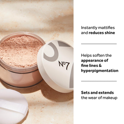 No7 Flawless Finish Loose Setting Powder, Translucent, 0.71 oz