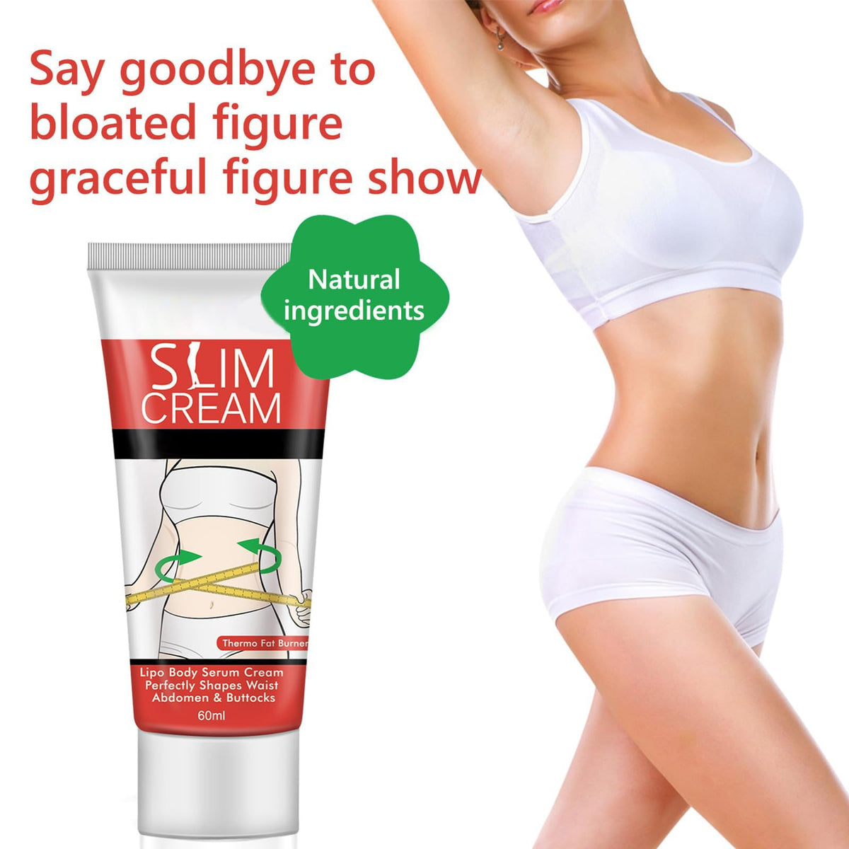 2 Pack Hot Cream, Slimming Fat Burning Cream for Belly, Waist, & Buttocks. That Burns Moisturizing Firming - Goodbye Cellulite Women/Men Weight Loss, 60.0 milliliters
