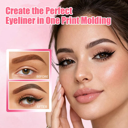 Winged Eyeliner Stamp Pen Dual-Ended Eye Liner Stamp Makeup Pen (Black)