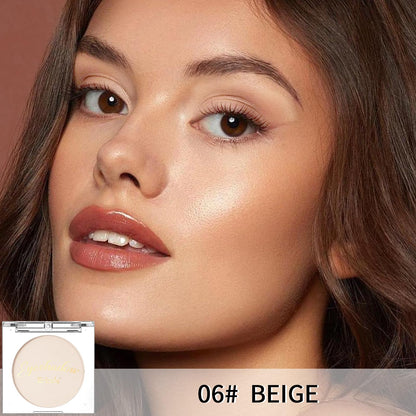 Erinde Single Beige Matte Eyeshadow Palette, Velvet Eye Shadow Compact Powder Primer Base Makeup, Neutral Nudes Matte Pressed Powder Eye Shadow Palette, 06# Beige