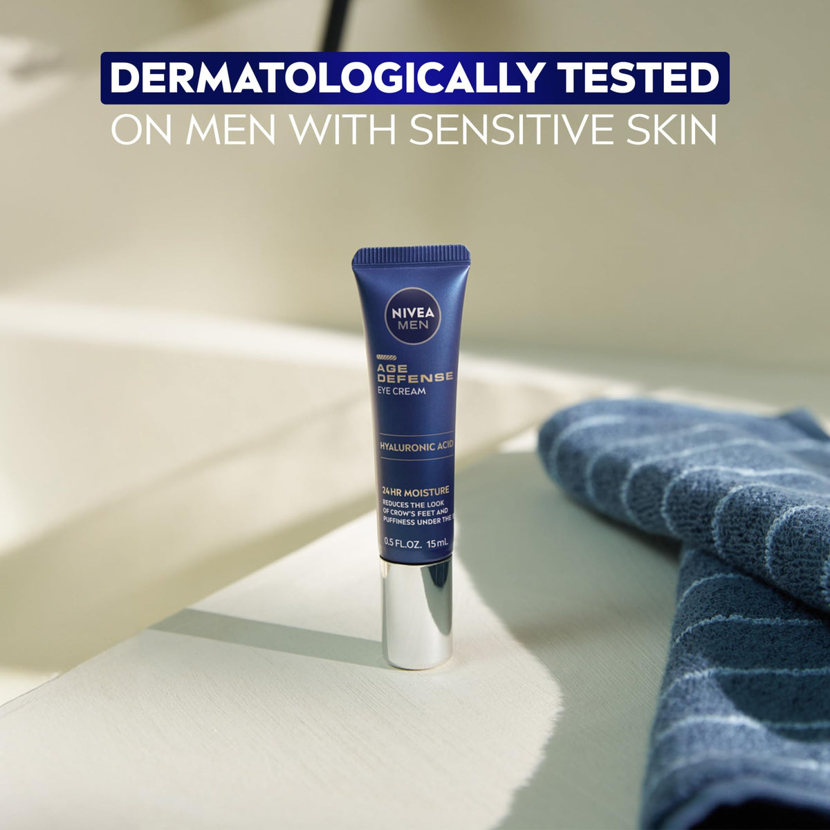 NIVEA MEN Age Defense Eye Cream with Q10, 0.5 FL OZ