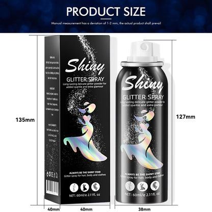 Ragkun Glitter Spray, Hair and Body Glitter Spray, Rave Makeup