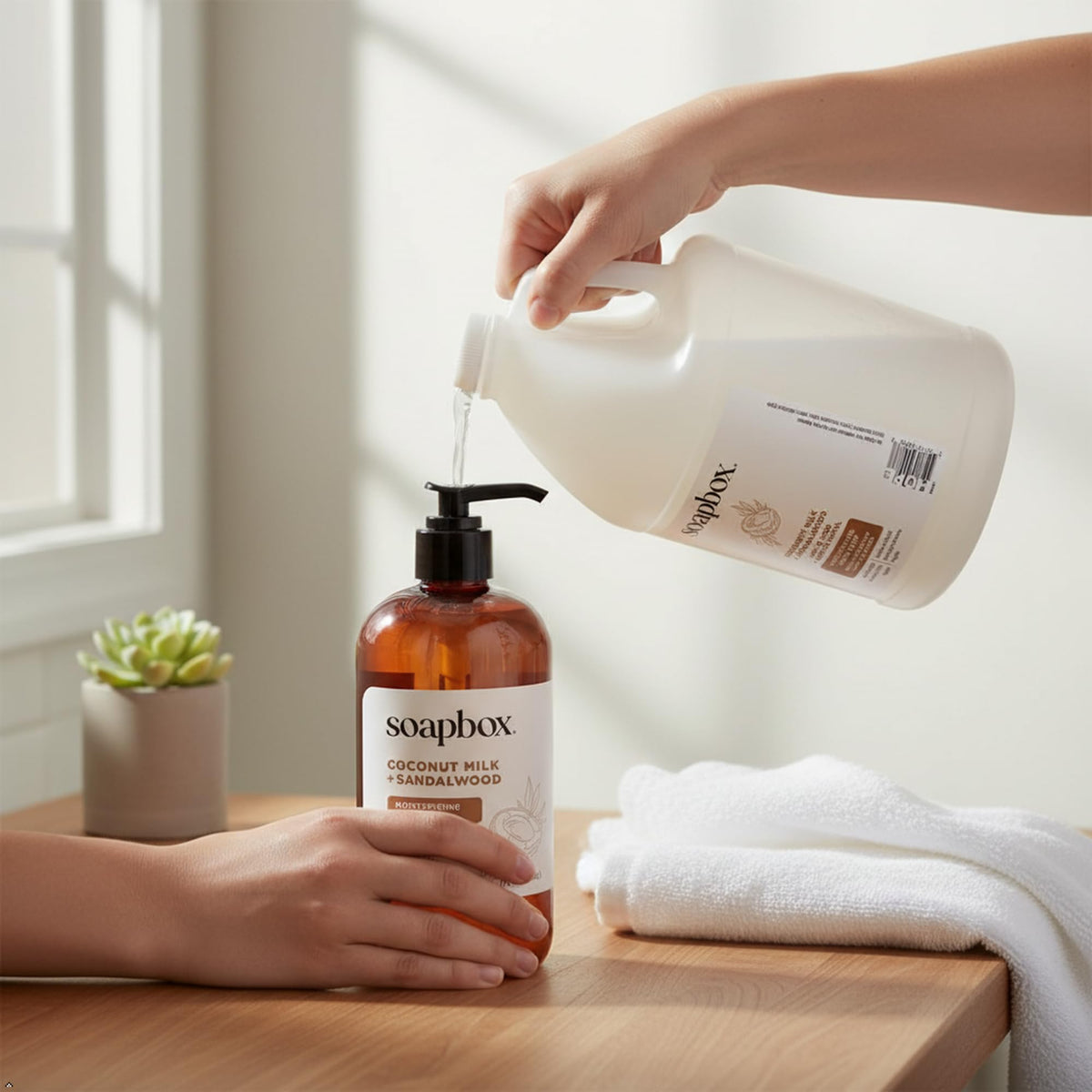 Soapbox Coconut Milk & Sandalwood Liquid Hand Soap Refill - 1 Gallon