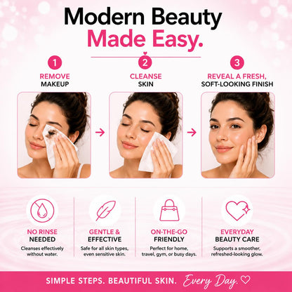 Global Beauty Care Collagen Cleansing Facial Towelettes, Makeup Remover, Nourishing Face & Eye, Hypoallergenic, Paraben-Free, Non-Comedogenic, Hydrates & Smooths Skin, 25 Wipes, 100 Count 4 Pack