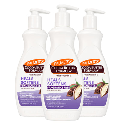 Palmer's Fragrance Free Cocoa Butter Body Lotion (13.5 Fl Oz - Pack of 3)
