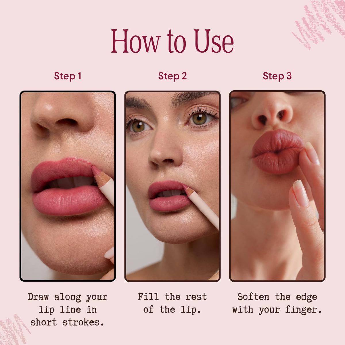 ed&i body OMG Cute Lip Smudge - Lip Liner Pencil for Defined, Natural Lips Matte, Smudge Proof, Long-Lasting Lipliner Finish, Soft Texture & Precision Application for All-Day Wear - Colour Confession