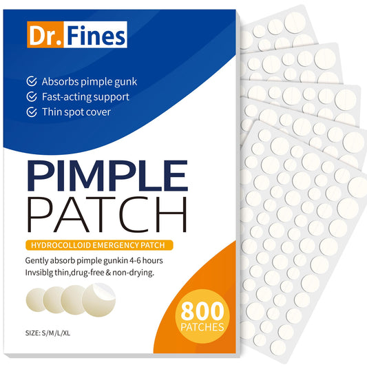 Dr.fines 800 Counts Pimple Patches - Hydrocolloid Acne Patches for face
