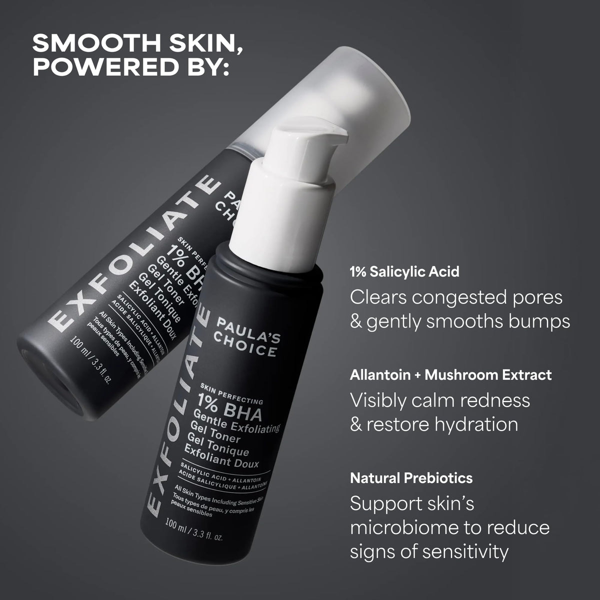 Paula's Choice SKIN PERFECTING 1% BHA Exfoliating Gel Toner, 3.3 Fl Oz